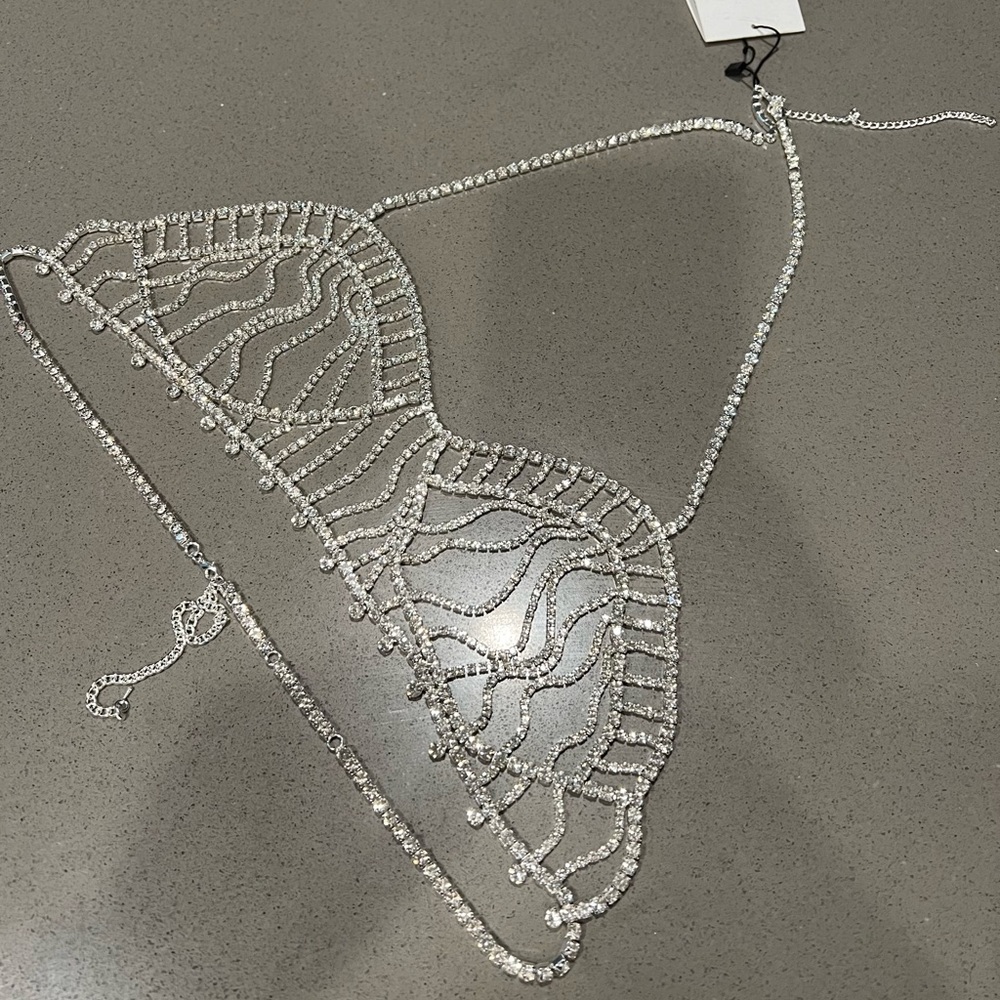 NWT Rhinestone Jewel Bra